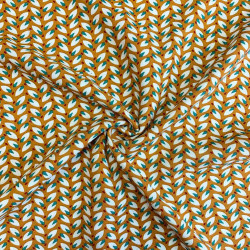 Printed Viscose NADDA Nutmeg / Green